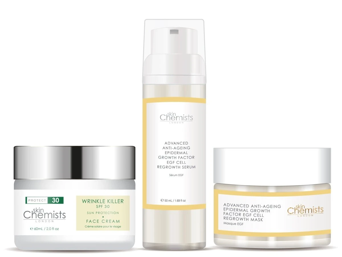 Advanced Protect & Renew Routine(Spf 30 Day Cream Skinchemists Advanced Epidermal Growth Factor Cell Regrowth Serum Mask) 1 Advanced Protect & Renew Routine(Spf 30 Day Cream Skinchemists Advanced Epidermal Growth Factor Cell Regrowth Serum Mask)