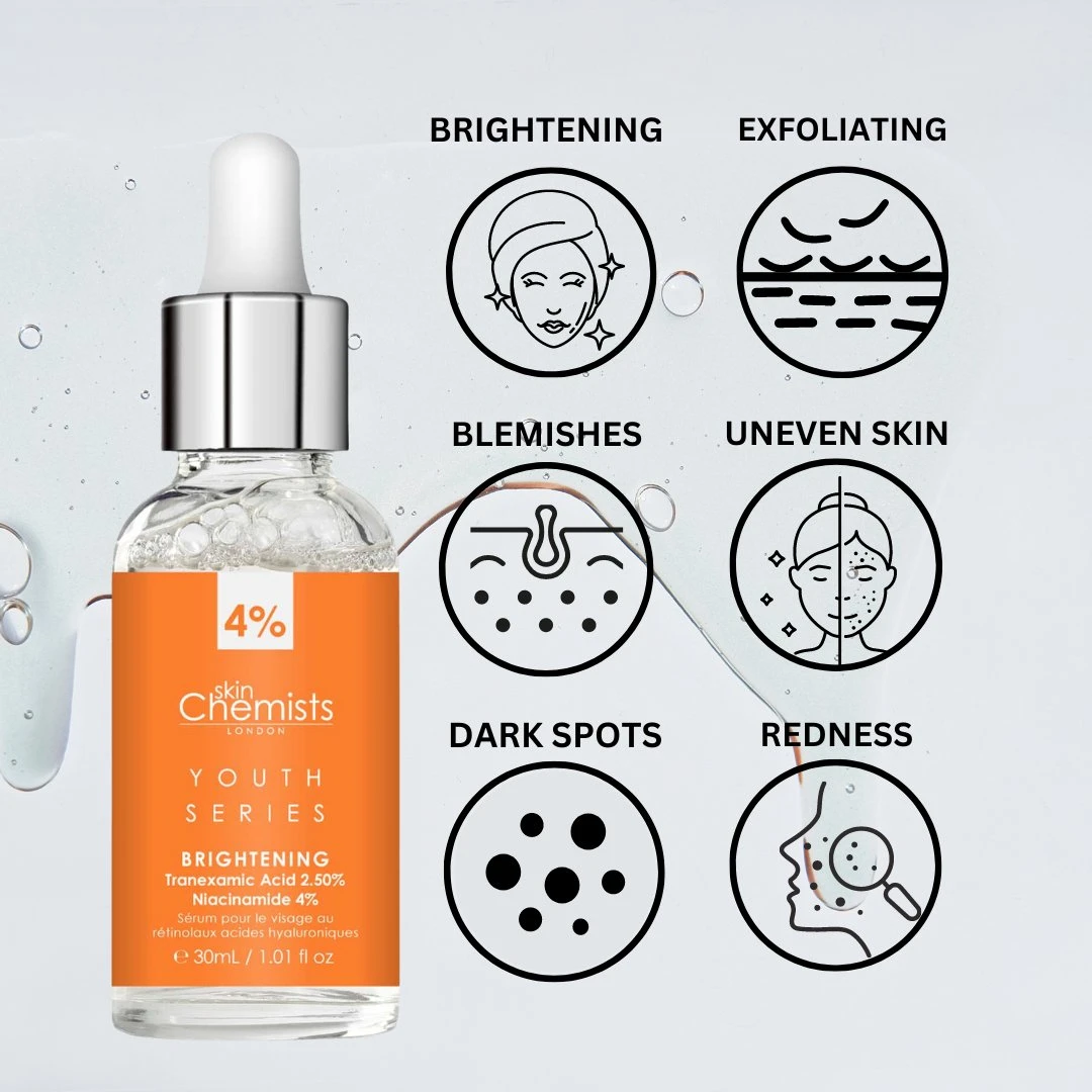 Brightening Serum Niacinamide 4%, Tranexamic Acid 2.5% 30ml(Skinchemists Brightening Serum) 3 Brightening Serum Niacinamide 4%, Tranexamic Acid 2.5% 30ml(Skinchemists Brightening Serum) - Image 3
