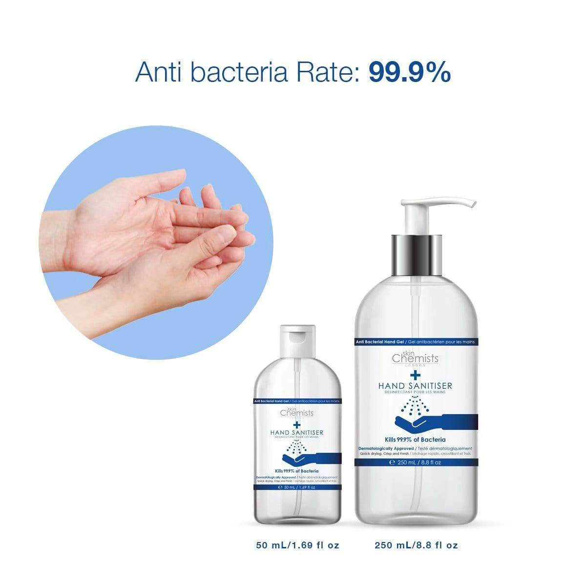Hand Sanitiser 50ml Made In EU(Skinchemists Hand Sanitiser 50 Eu) 3 Hand Sanitiser 50ml Made In EU(Skinchemists Hand Sanitiser 50 Eu) - Image 3