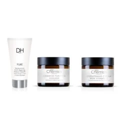 Hyaluronic Acid & Vitamin C Anti-Ageing Kit(Dr H Hyaluronic Acid Anti Ageing Hand Cream Brightening Cream With Vitamin C Advanced Purifying Cleanser)