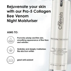 Pro-5 Collagen Bee Venom Night Moisturiser 50ml(Skin Chemists Pro 5 Collagen Bee Venom Night Moisturiser) -Skinchemists pro 5 collagen bee venom night moisturiser 50ml 350970