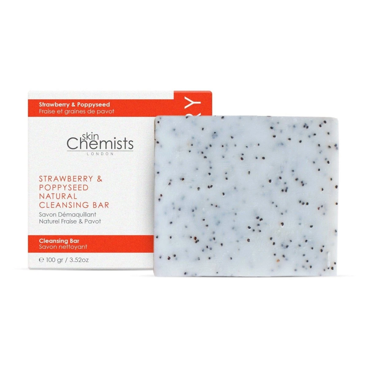 Strawberry & Poppy Seed Cleansing Bar 100g(Skinchemists Strawberry Poppy Seed Cleansing Bar) 1 Strawberry & Poppy Seed Cleansing Bar 100g(Skinchemists Strawberry Poppy Seed Cleansing Bar)