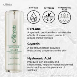 Wrinkle Killer 4% Syn-Ake Facial Serum 30ml(Wrinkle Killer 4 Syn Ake Facial Serum) 10 Wrinkle Killer 4% Syn-Ake Facial Serum 30ml(Wrinkle Killer 4 Syn Ake Facial Serum) -Skinchemists wrinkle killer 4 syn ake facial serum 30ml 849365